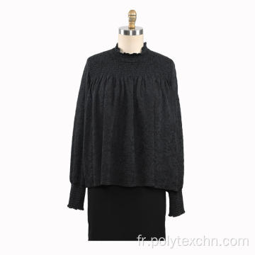 Pull à col roulé tricoté pour femme